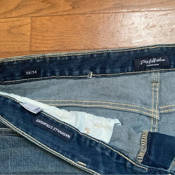 ⭐️SOLD⭐️Flag & Anthem Mens Downey Nashville Straight Jeans |38 X 34 | Blue NEW!! - Picture 10 of 14
